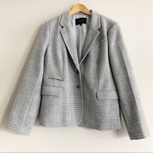 Banana Republic Gray Tweed Blazer Jacket Workwear